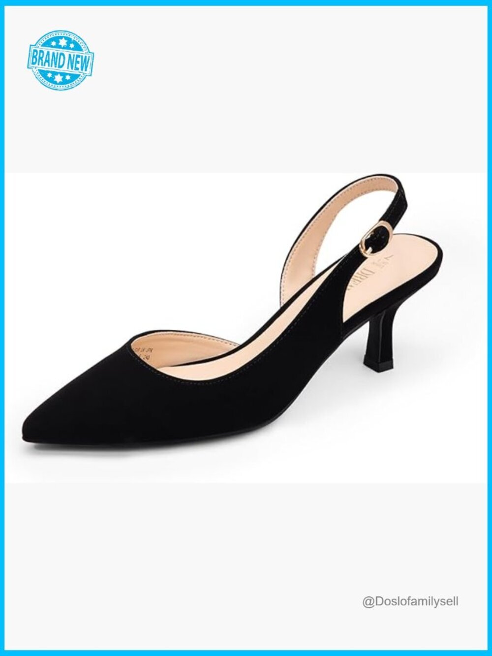 Kitten Heels Slingback Pointed Toe Low Pumps Party Wedding Dress Shoes